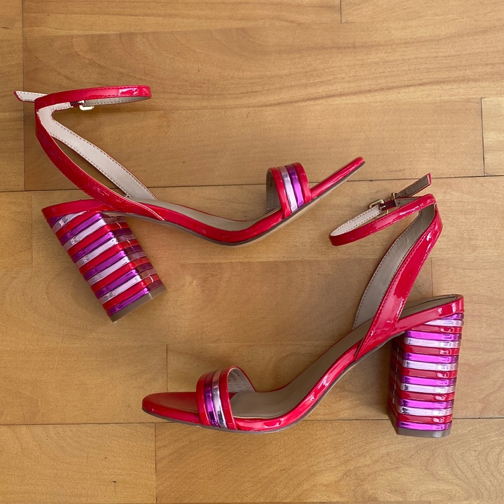 Aldo Red Block Heels